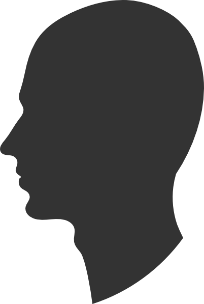 Side head profile clipart