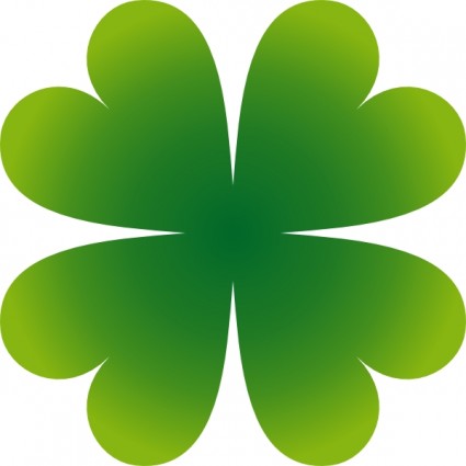 Four leaf clover outline clipart