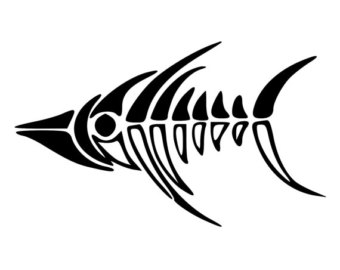 Skeleton Fish Tribal - ClipArt Best