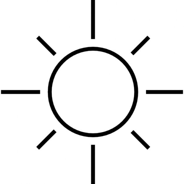 Sun outline Icons | Free Download