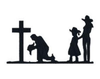 25+ Cowboy Praying at The Cross Clipart