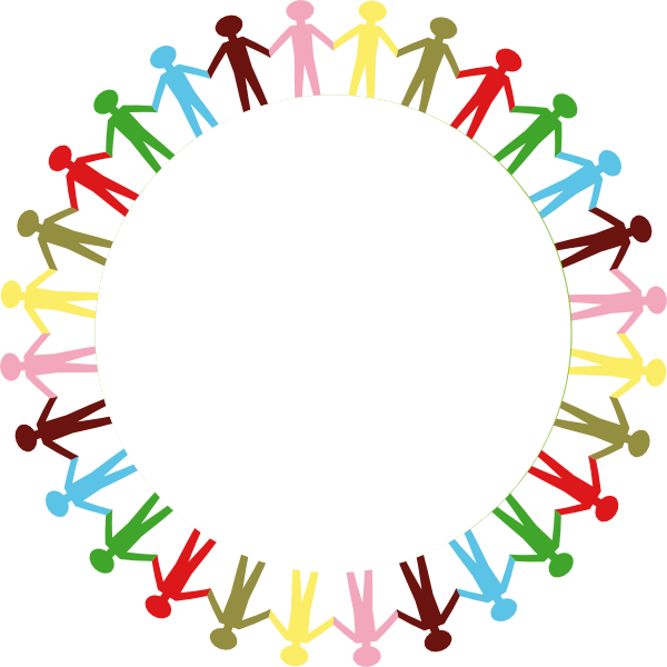 Stick People Holding Hands Clipart