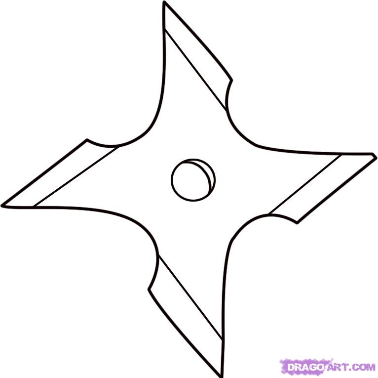 4 Point Ninja Star Clipart