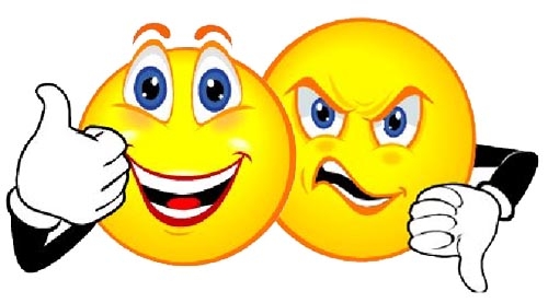 Clipart of thumbs up and thumbs down