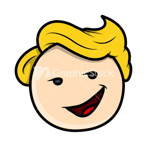 Naughty Cartoon Face Smile Expression