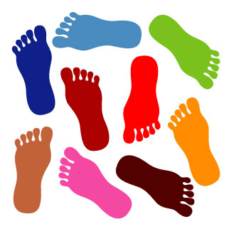 Stomping feet clipart image #38091