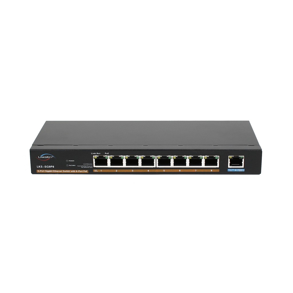 LKS-SG9P8 Linkskey 9-port Gigabit Ethernet Switch with 8-port PoE ...