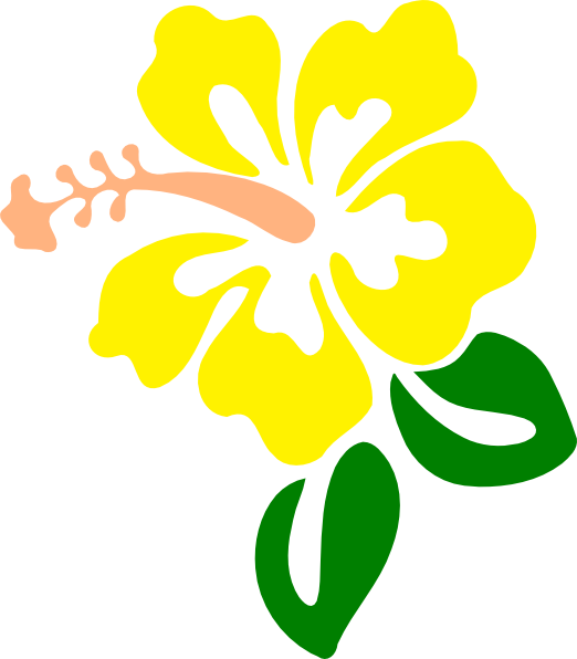 Hibiscus Yellow Clip Art - vector clip art online ...