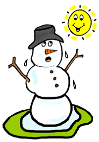 Melting Snowman Clipart