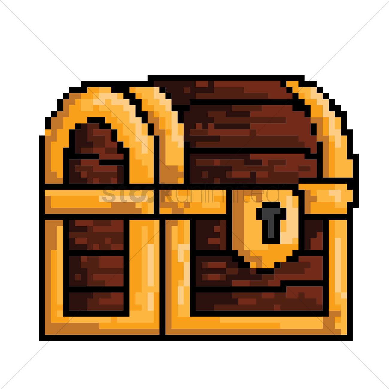 Pixel art treasure chest Vector Image - 1959576 | StockUnlimited
