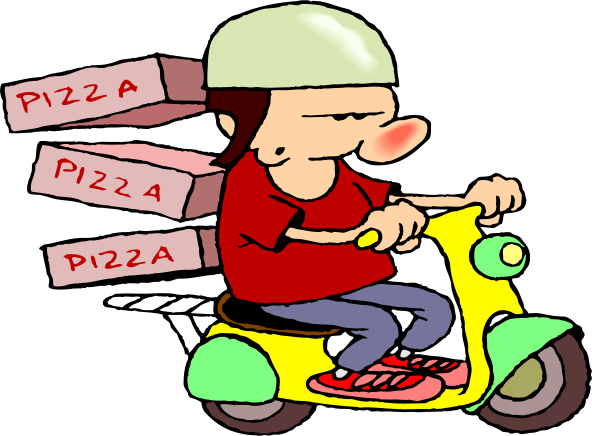 Free Clip-art – Pizza Delivery 039 | Gnurf