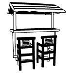 Personalized Drinkware: Custom Clipart: Tiki Bar