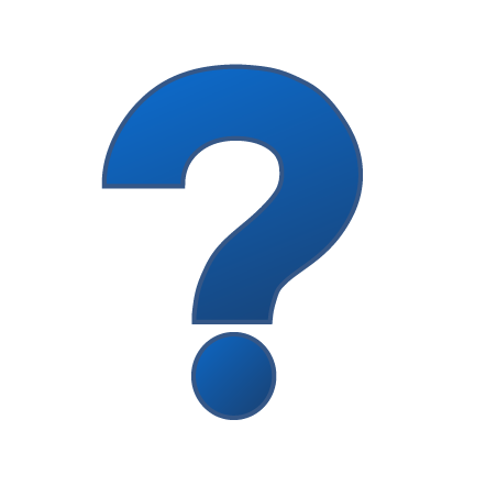 Blue question mark clipart