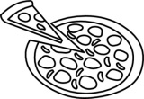 Pizza Clipart Black And White - Free Clipart Images