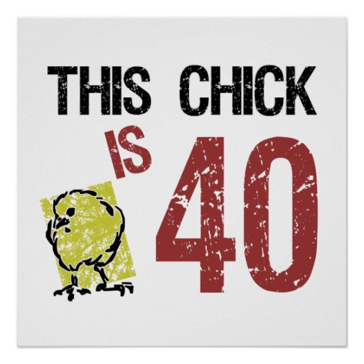 Funny 40th Birthday Clipart