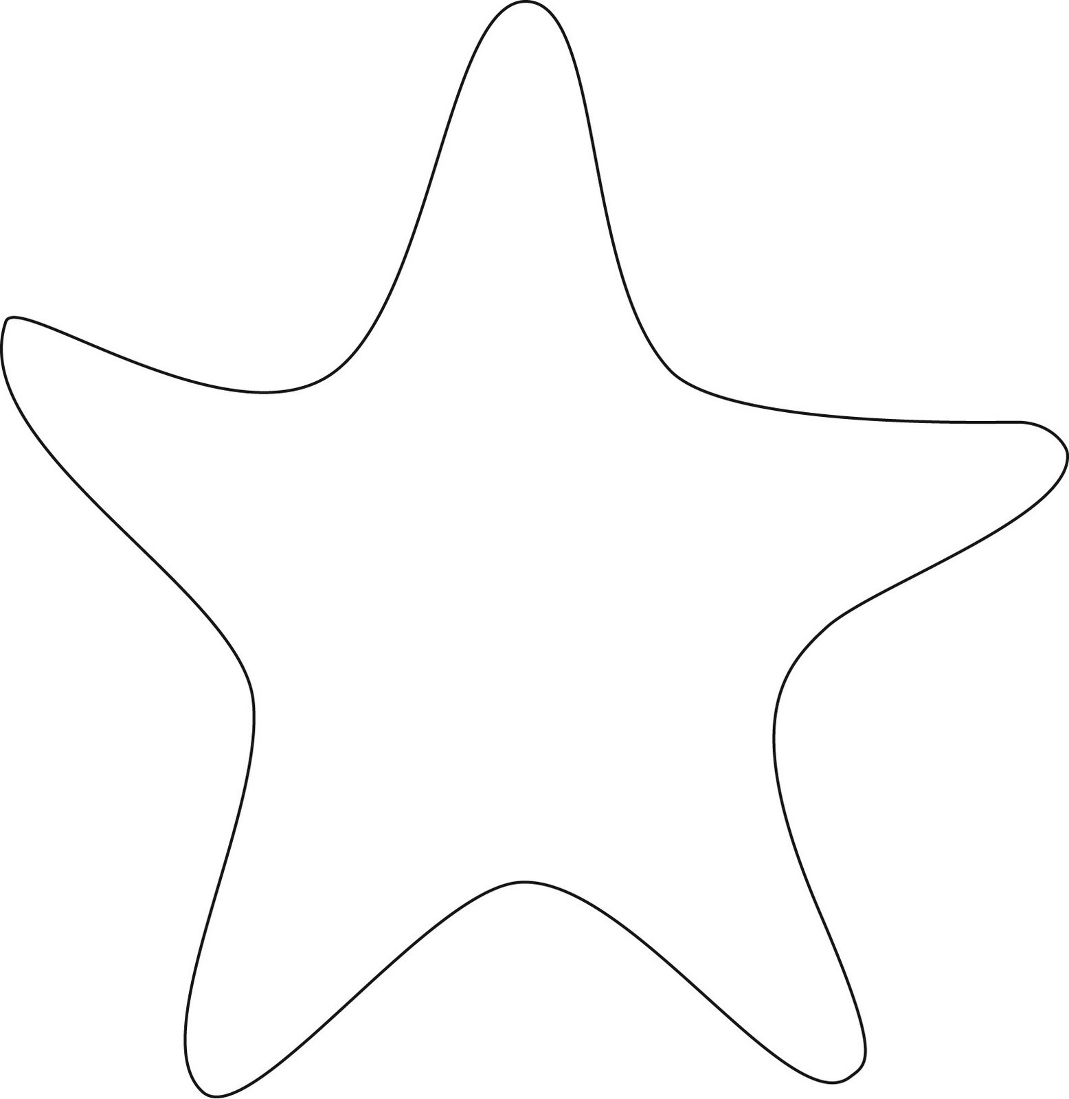 Starfish Template Free Printable - Printable World Holiday