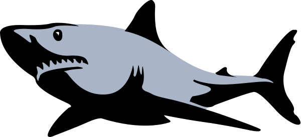 Shark Clip Art Black And White - Free Clipart Images