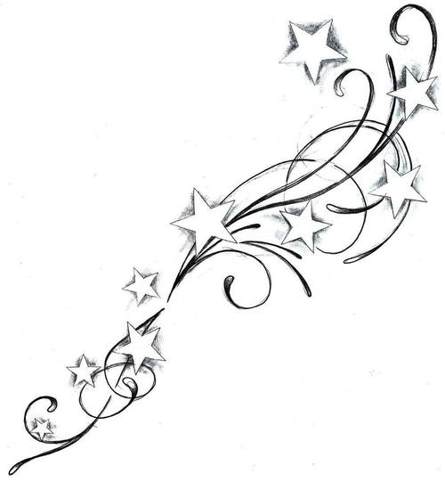 Stars And Hearts Tattoo Designs