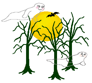 Ghosts and Tree Scenes - Free Ghosts and Tree Scenes - Halloween ...