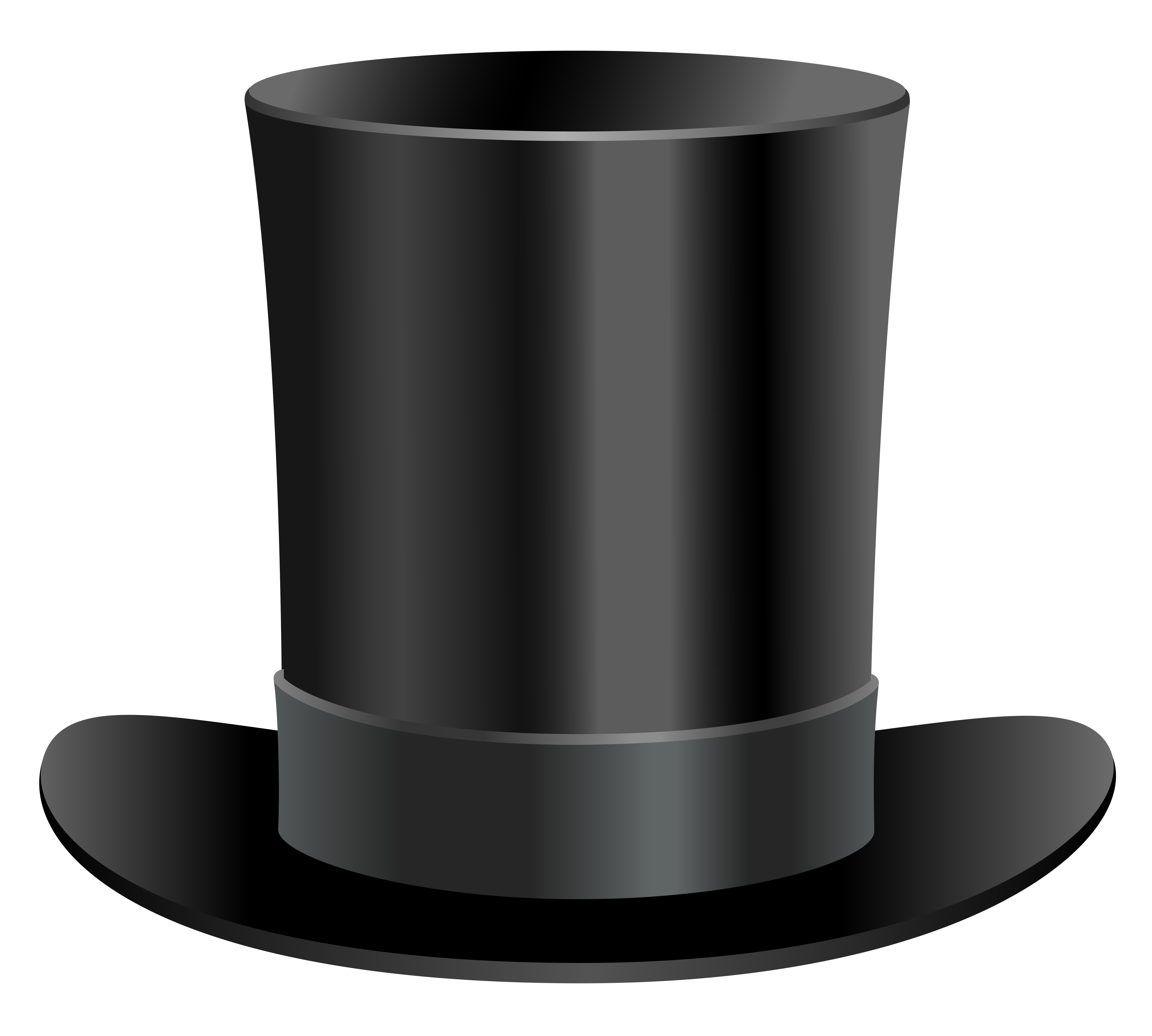 Black Top Hat PNG Clipart