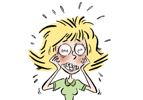 Cartoon Stressed Person