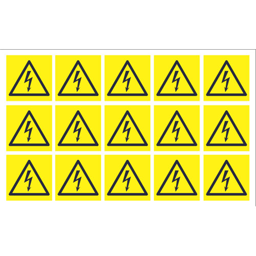 High voltage symbol stickers. [PACK OF 15] REF: W269. - Archer ...