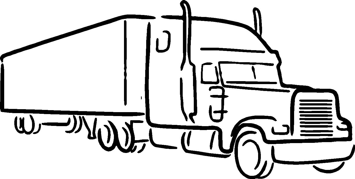 Semi Truck Outline