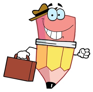 Pencil Cartoon Character Clipart