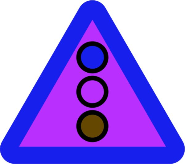 Traffic lights ahead sign - vector Clip Art
