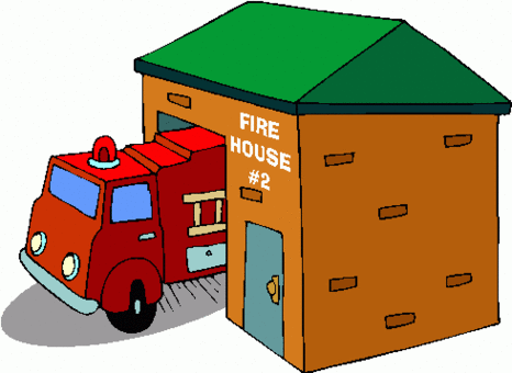 Fire station clipart