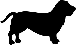 Basset Clipart Image - Basset Hound Silhouette