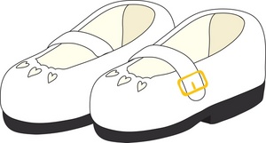 Kids dress shoes clipart