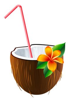 Coconut drink clipart