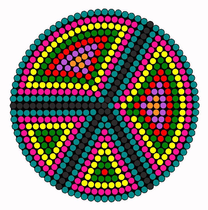 Small Peace Signs Kandi Patterns | Small Peace Signs Pony Bead ...