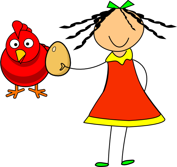 Doll Red Hen Clip Art - vector clip art online ...