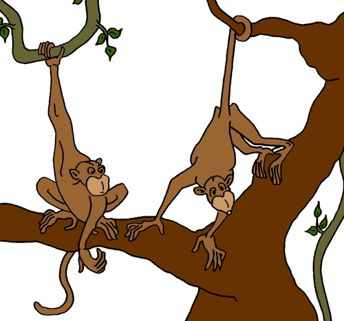 Clip Art - Monkeys, Serpent, Whale