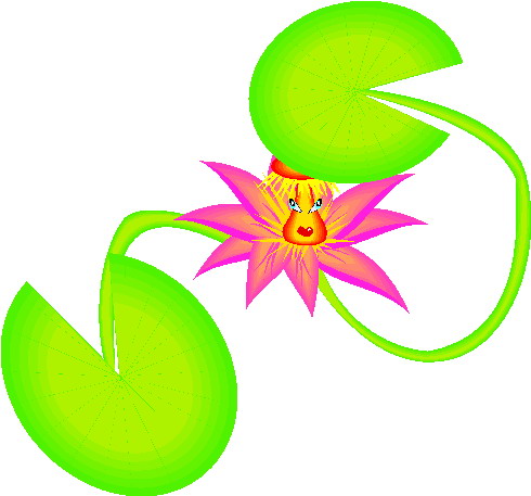 Water Lily Border Clipart
