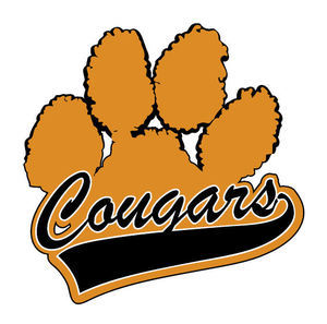 Orange Cougar Paw Print