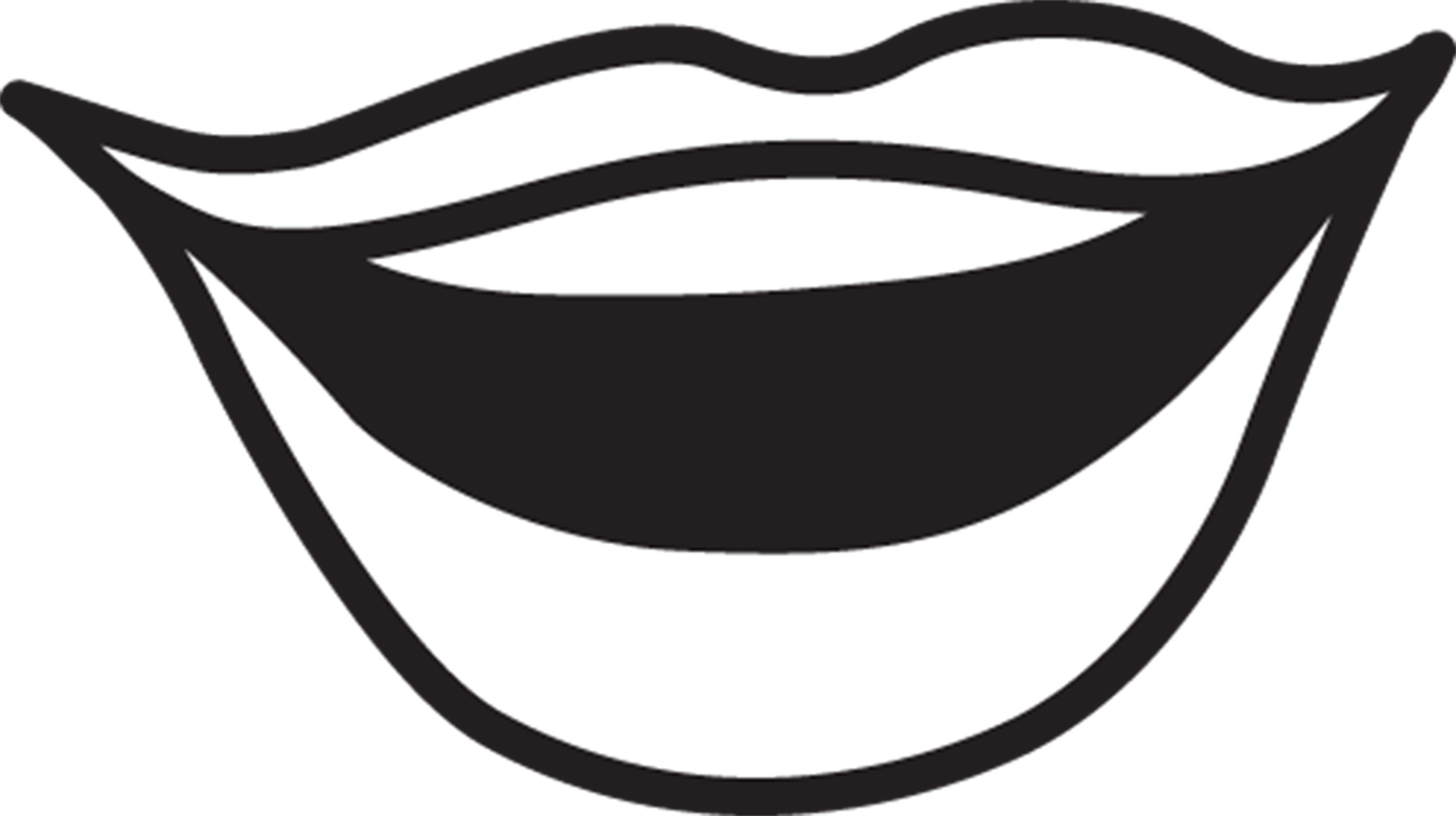 Teeth mouth clipart black and white