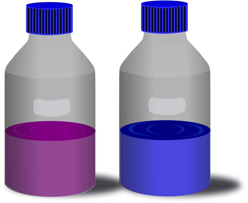 Reagent Bottle Free Vector / 4Vector