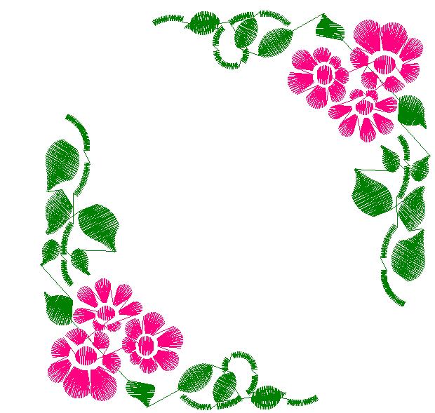 Embroidery Patterns Free Embroidery Design: Floral Corners 5.28 ...