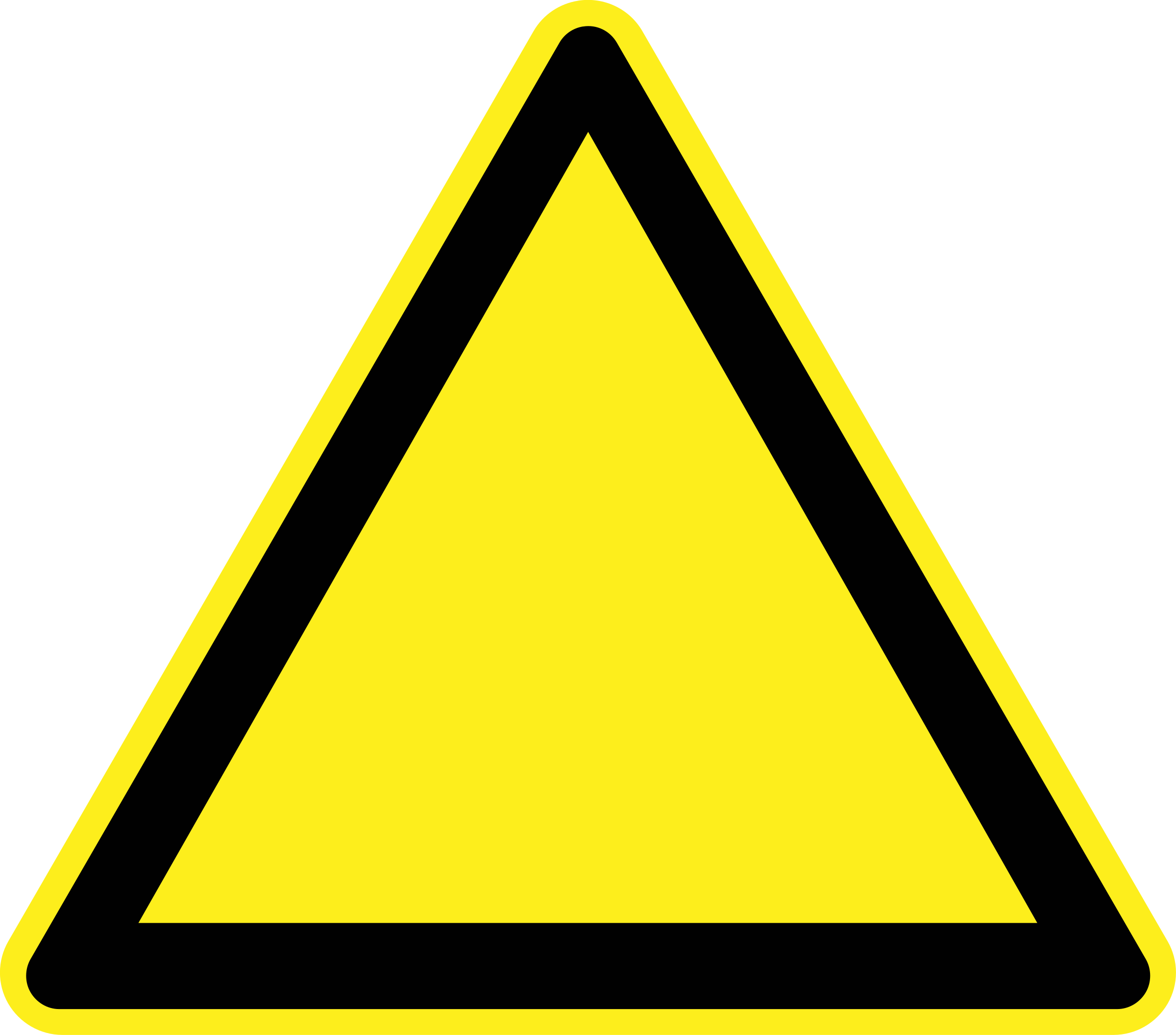 Blank Warning Sign Clipart