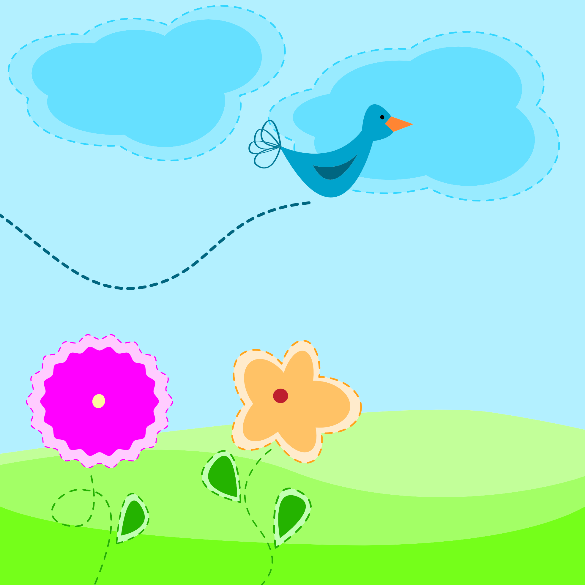 Spring flower cartoon pictures
