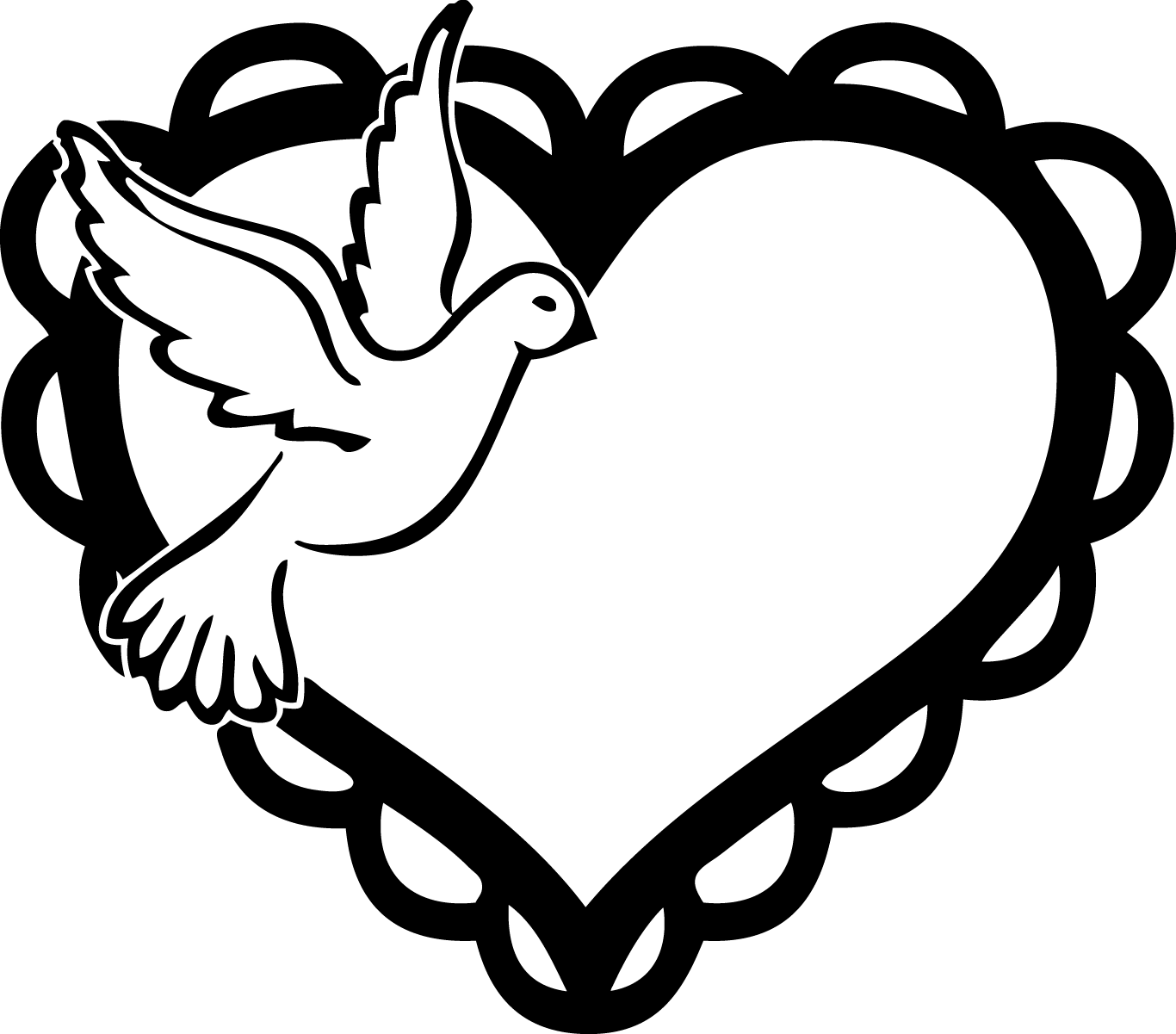 Doves Outline - ClipArt Best