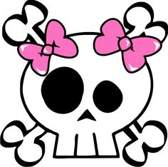Baby skull and crossbones clipart