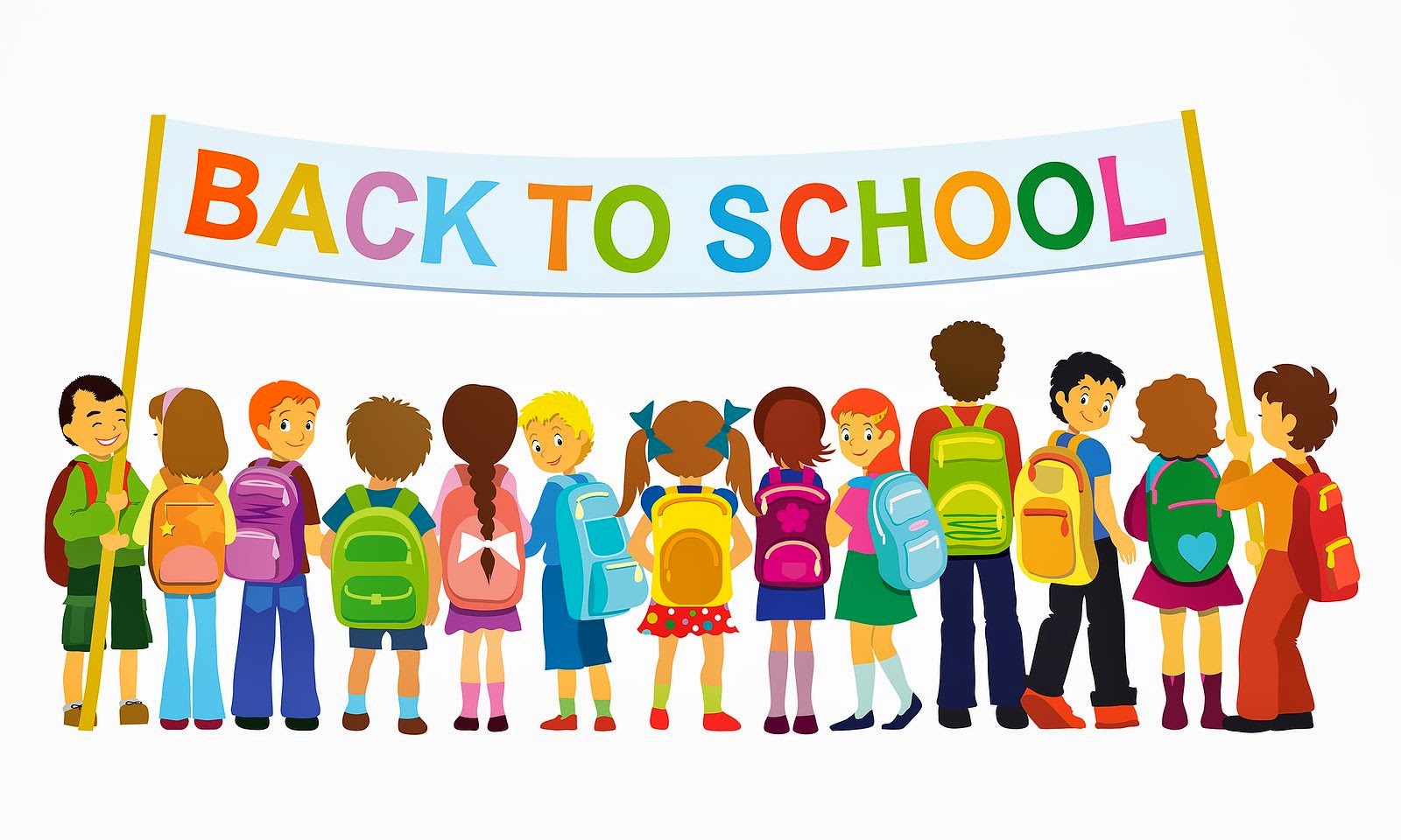 Cartoon school children clipart