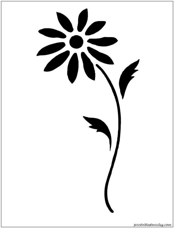10 free flower stencil designs for printing craft projects print - free ...