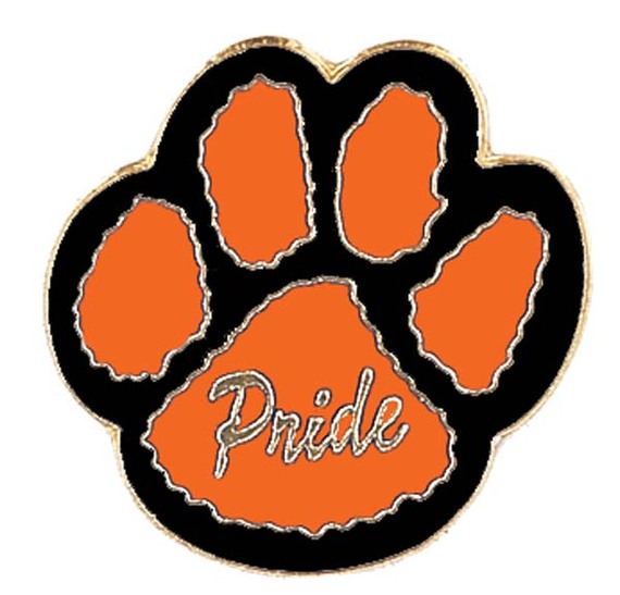 Orange And Black Paw Print Clipart - Free to use Clip Art Resource