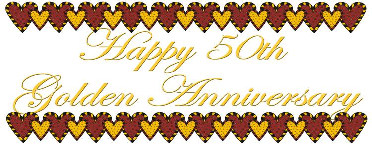 Golden Wedding Anniversary Clipart