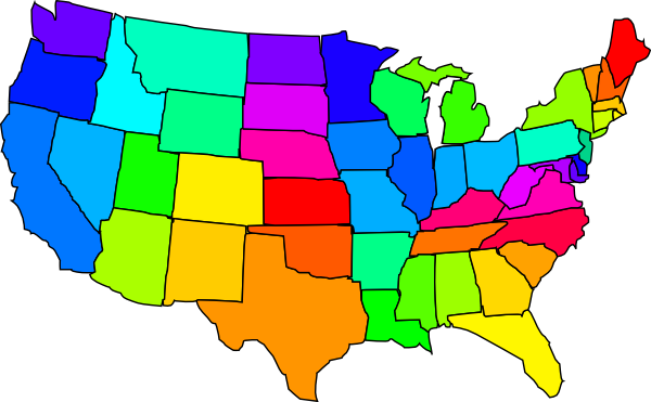 Free usa map clipart